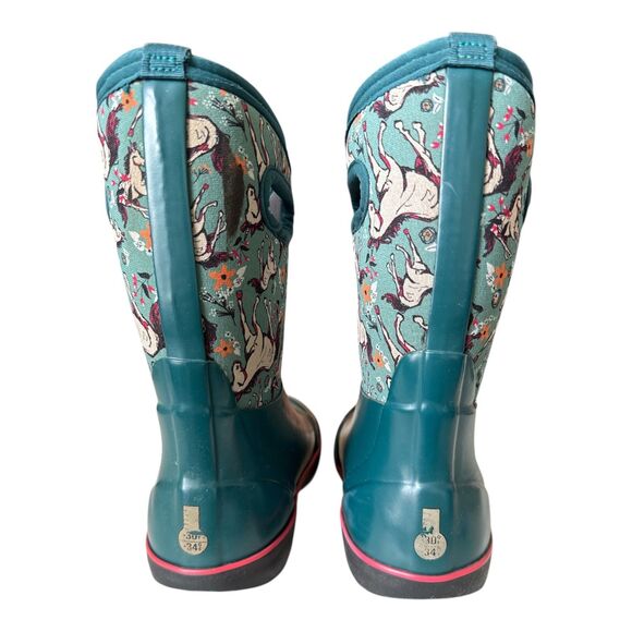 BOGS Insulated Winter Boots Girls Kids Size 1 Easy To Put On Handles Unicorn - Picture 3 of 8